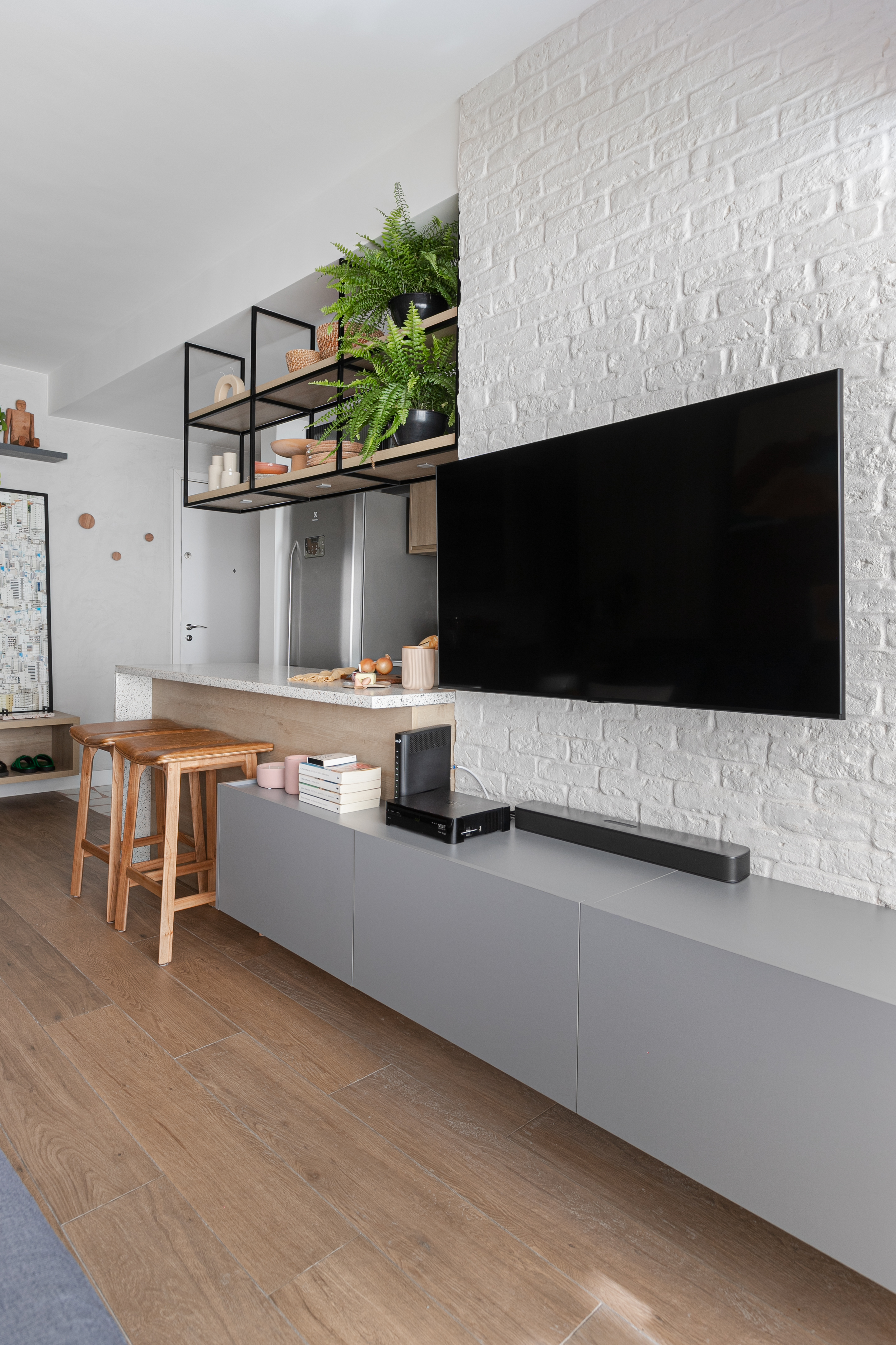 Decora&ccedil;&atilde;o com parede texturizada