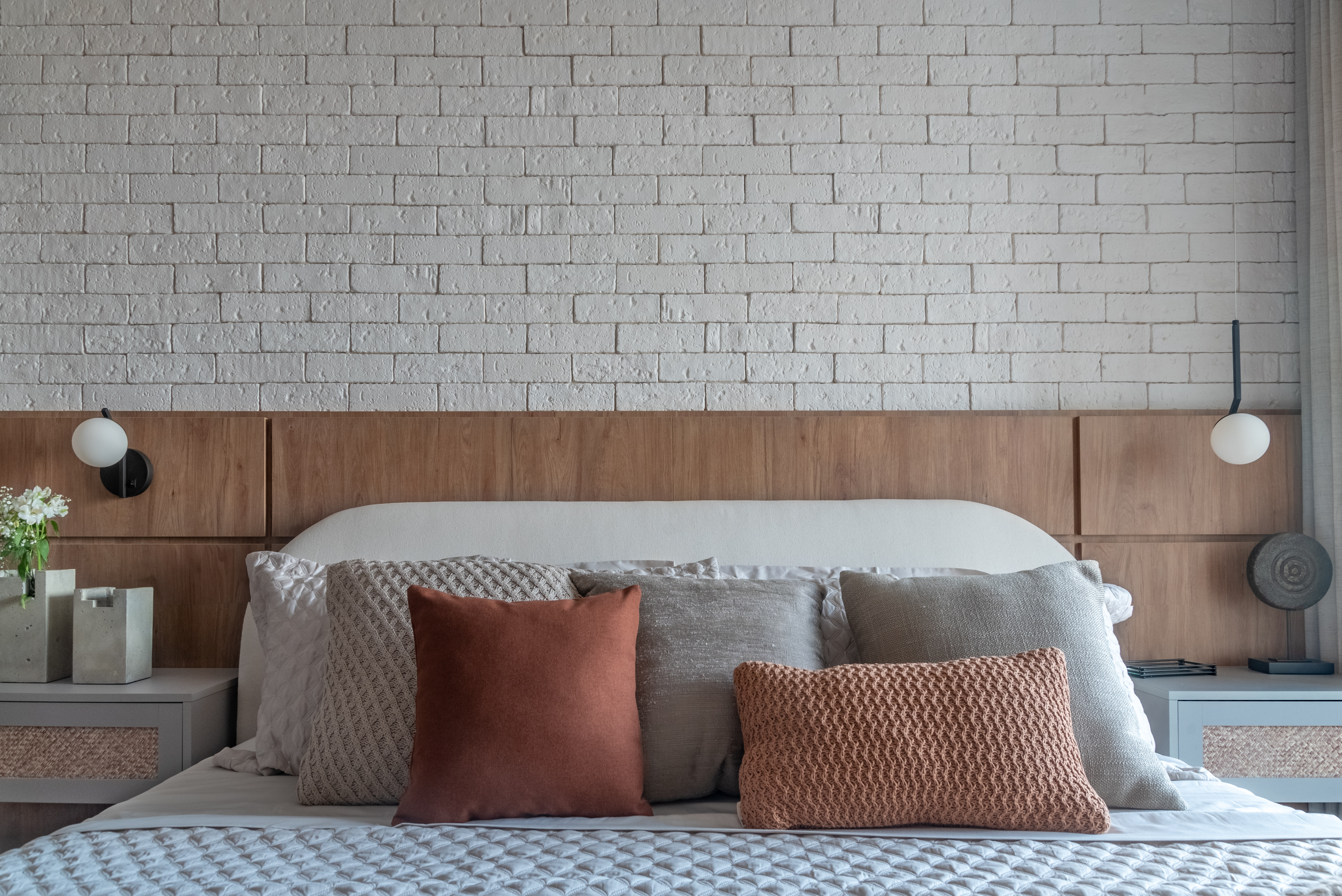 Decora&ccedil;&atilde;o com parede texturizada