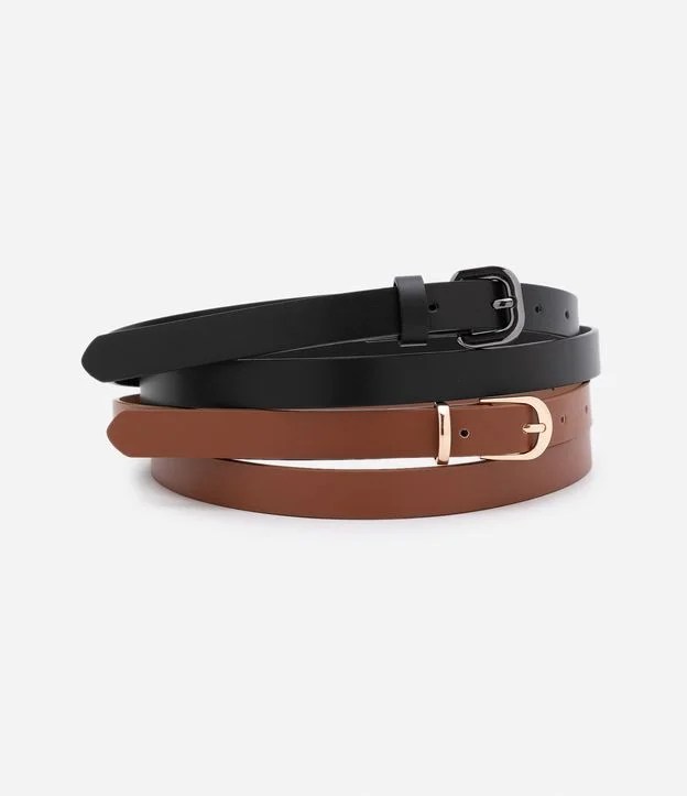 Cinto marrom e preto