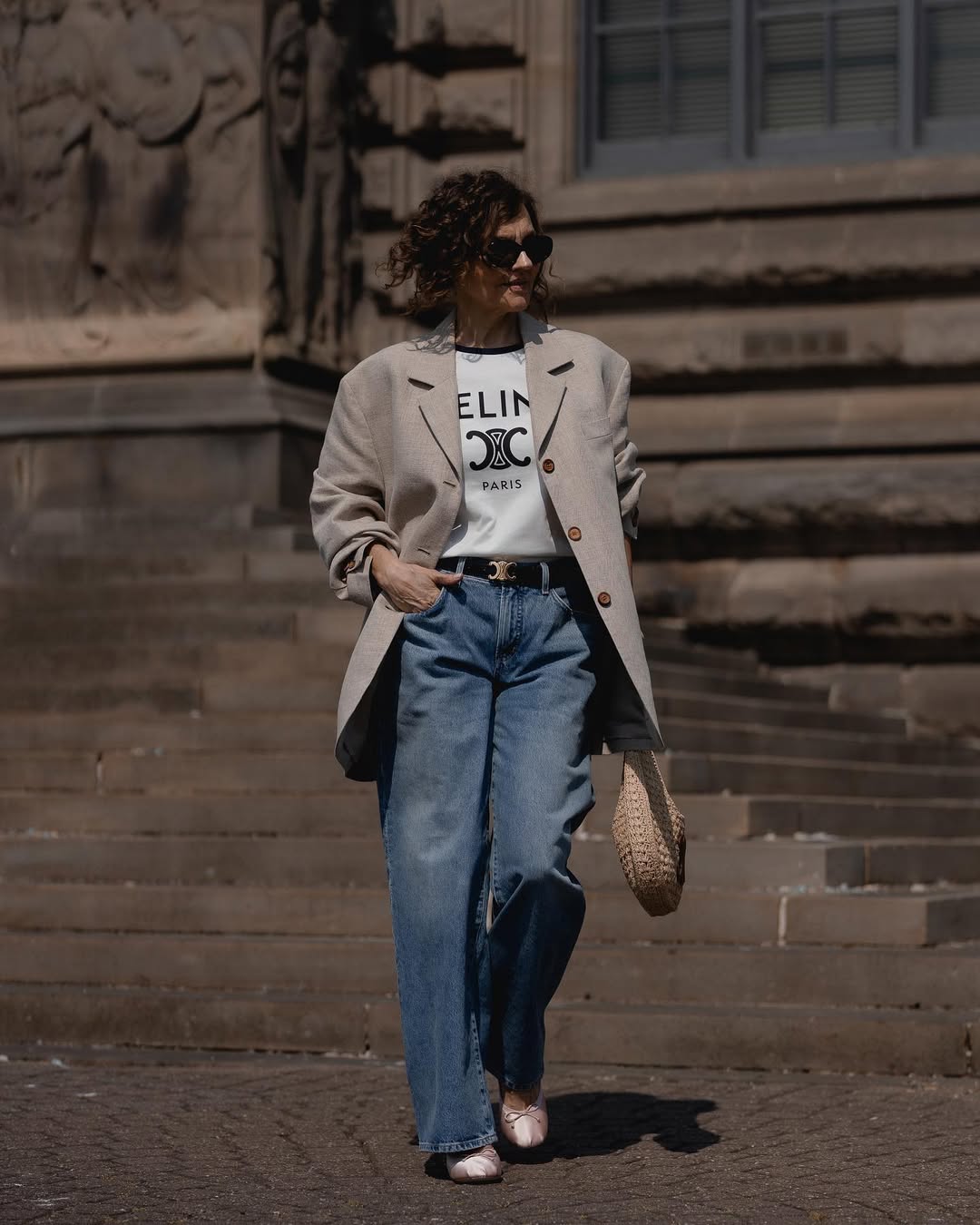 Visual com blazer e cal&ccedil;a jeans