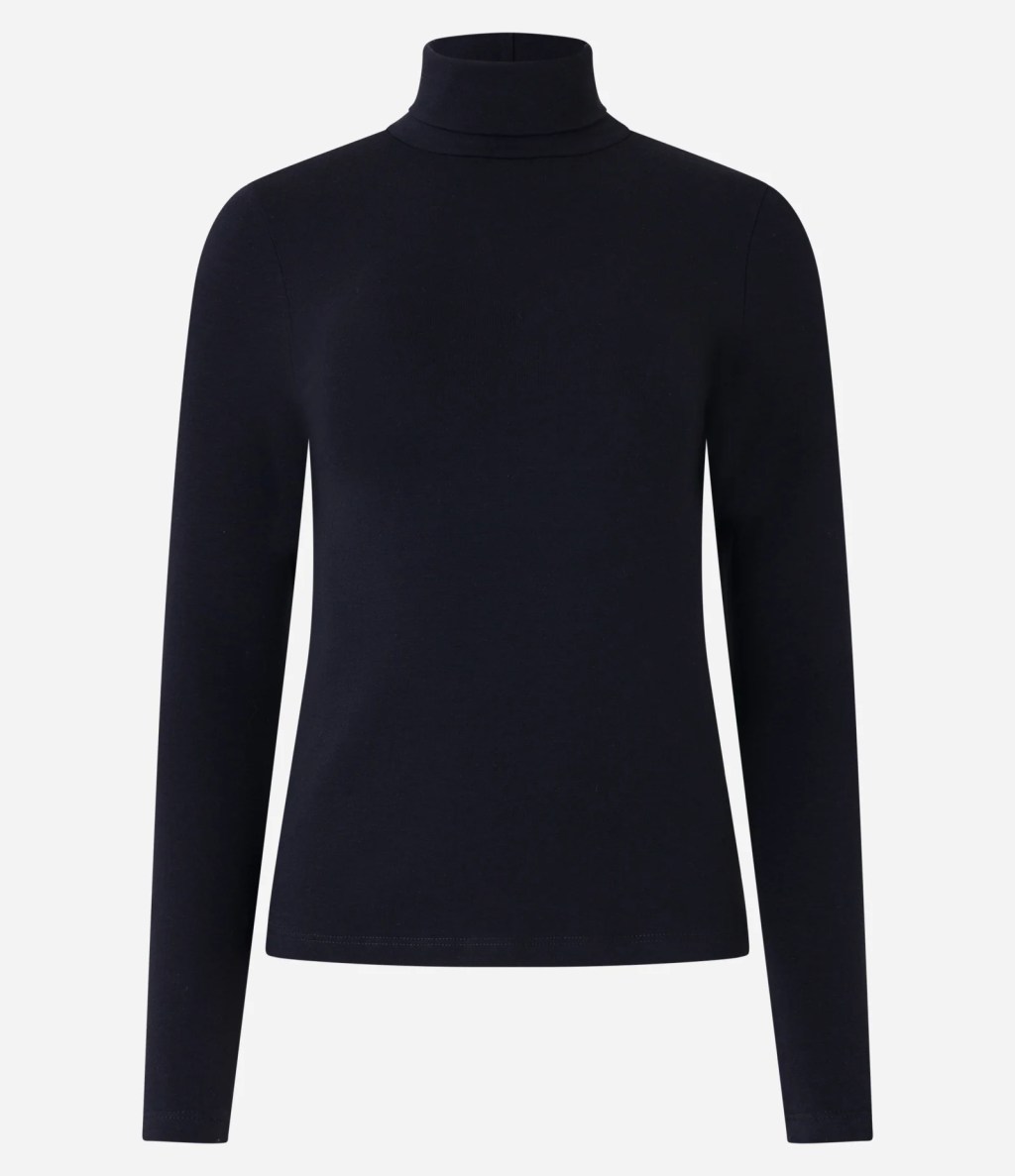 Blusa de gola alta preta