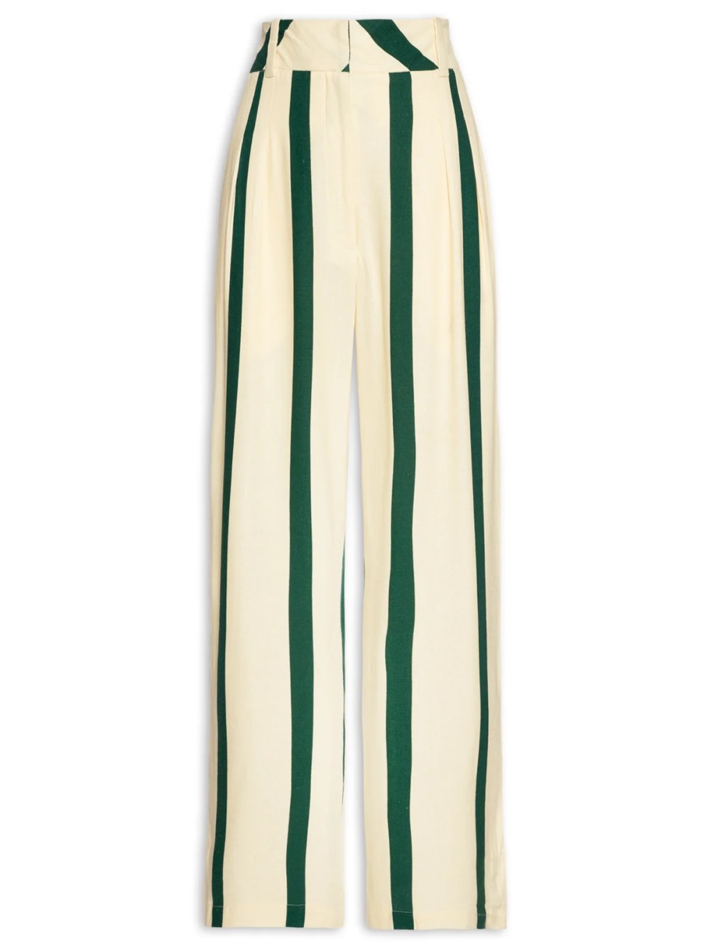 Calça listrada branca e verde