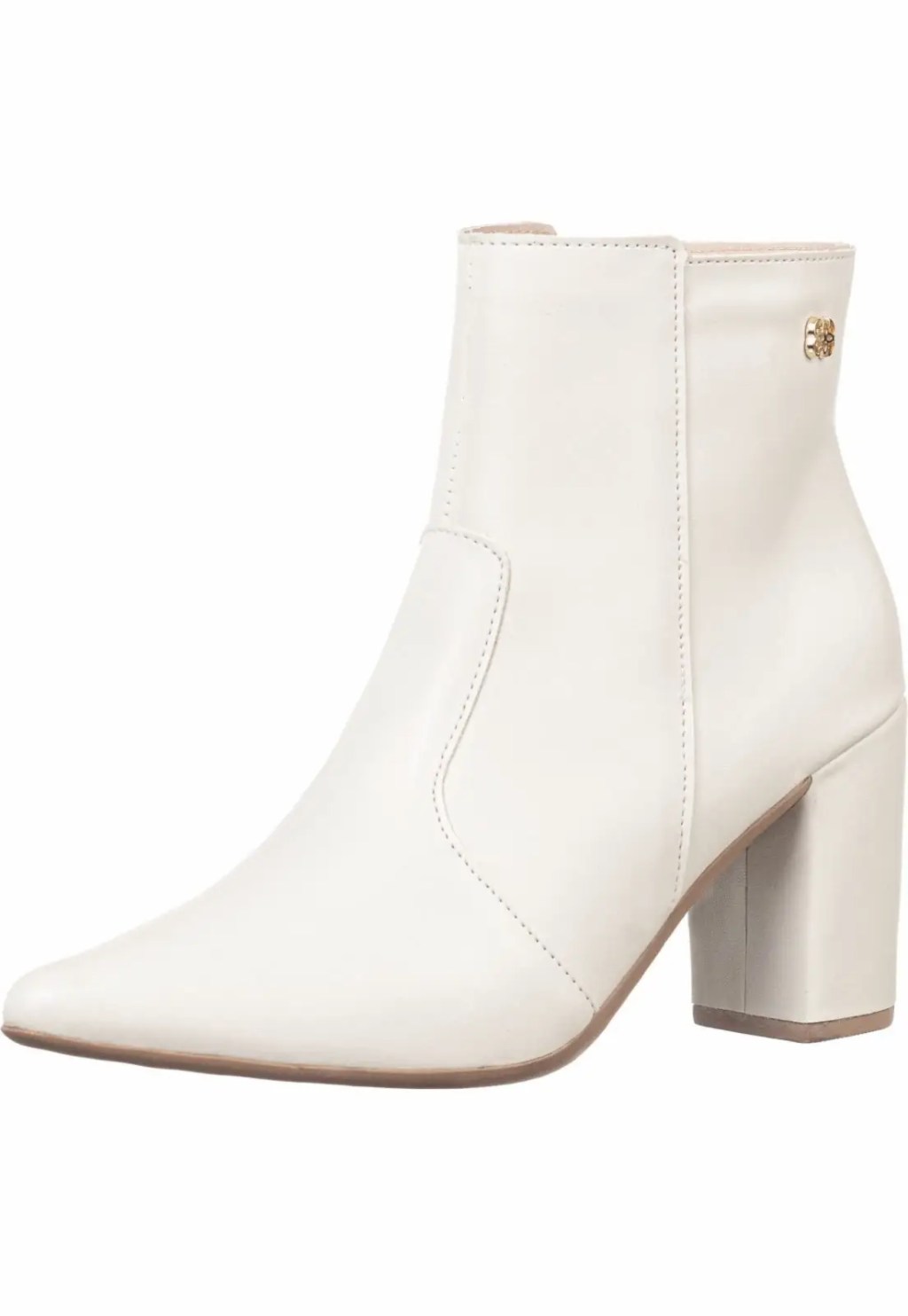 Bota branca de cano baixo