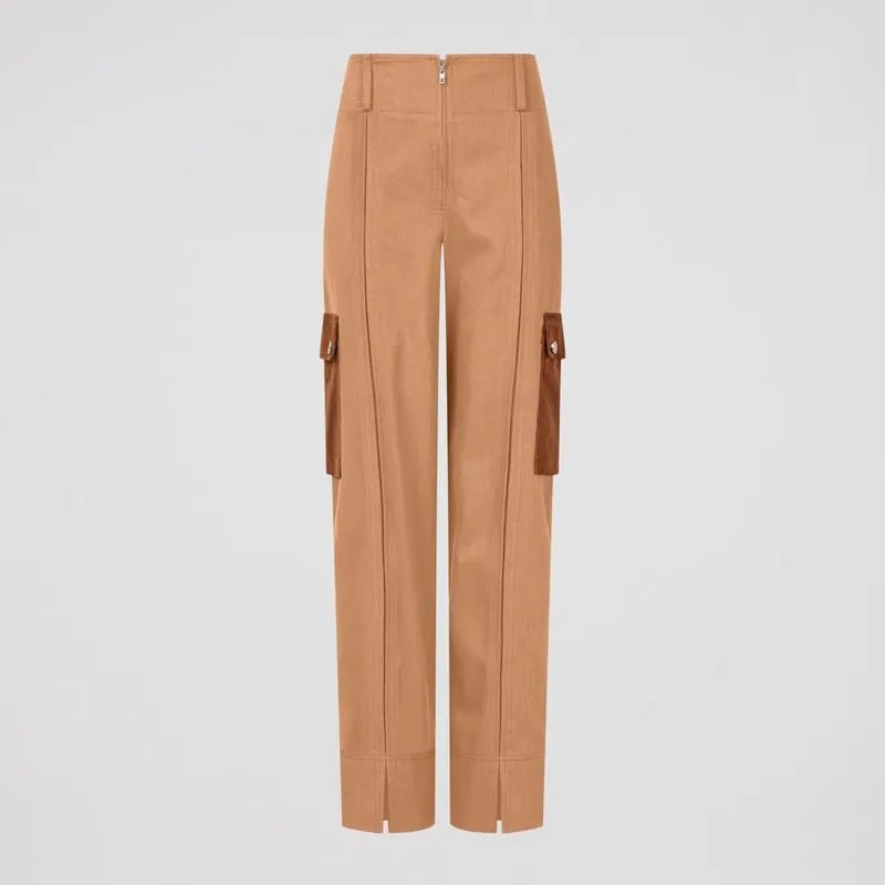 Calça cargo sofisticada marrom