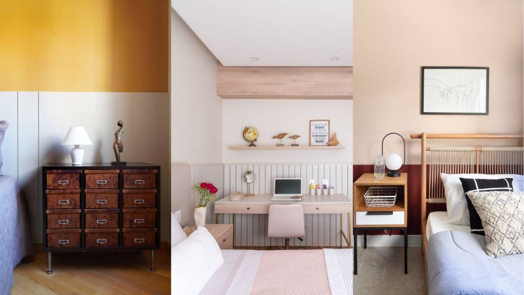 Quarto com meia parede: 6 decorações de arrasar