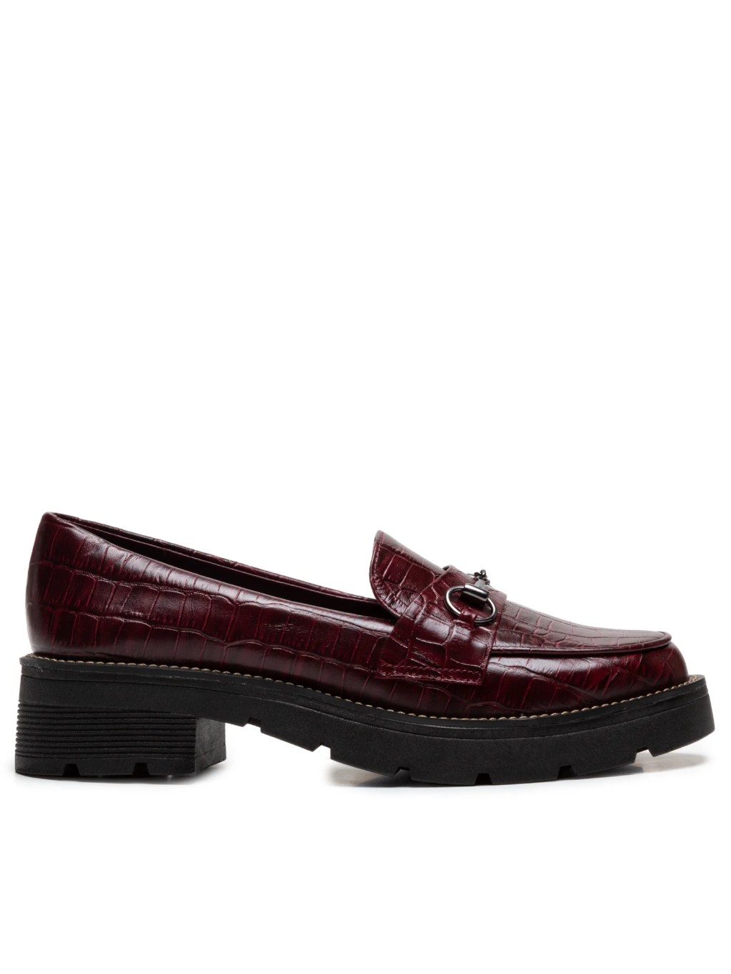 Mocassim vinho de couro