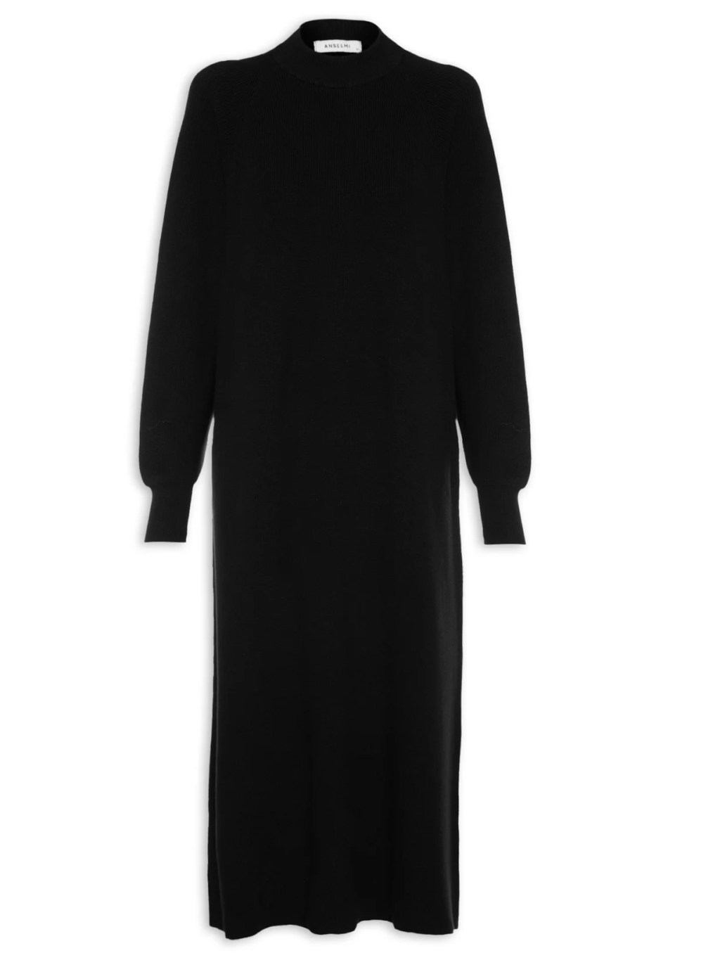 Vestido preto soltinho com mangas bufantes