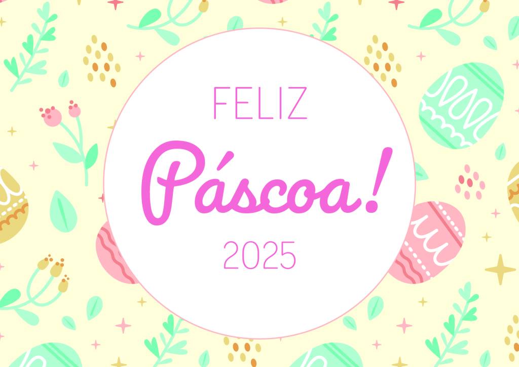 Cartão de Páscoa para imprimir.