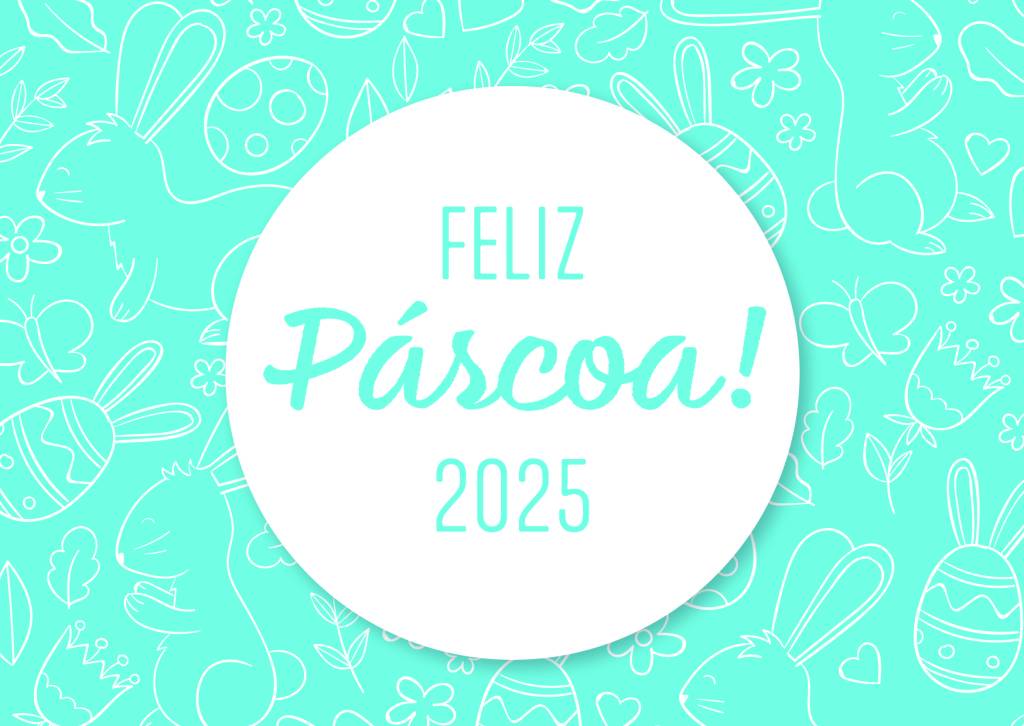 Cartão de Páscoa para imprimir.