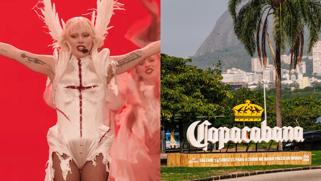 Mandalas e letreiros instalados no Rio antecedem a chegada de Lady Gaga