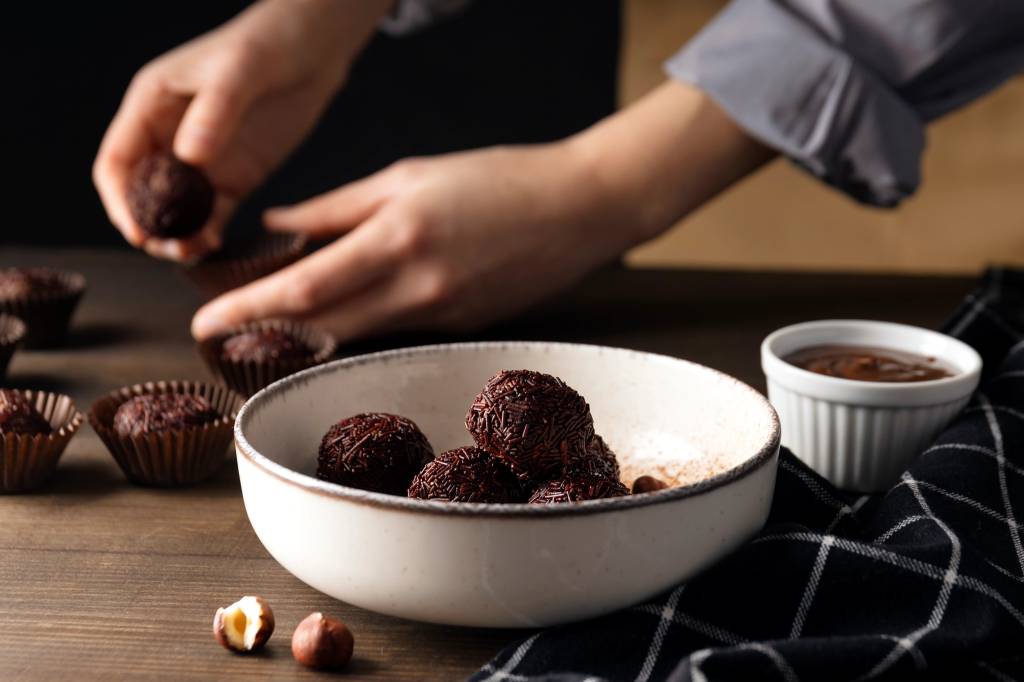 Receita de brigadeiro de chocolate com avelã