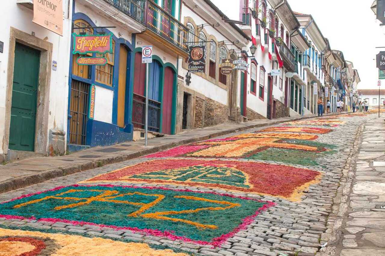 Tapete de serragem em Ouro Preto