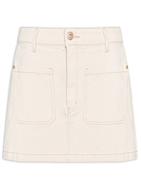 Saia de sarja branca