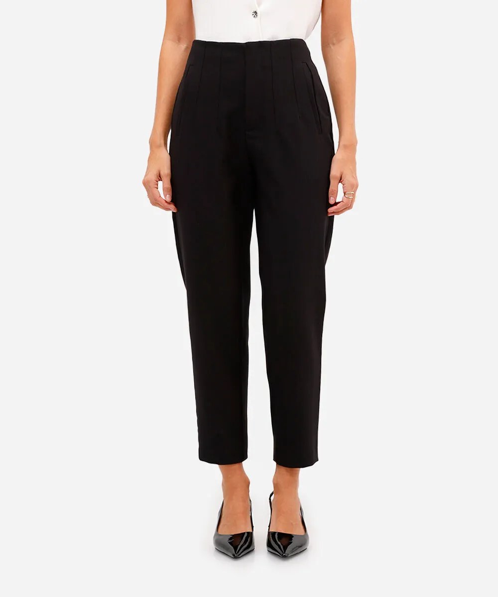 Calça de alfaiataria preta
