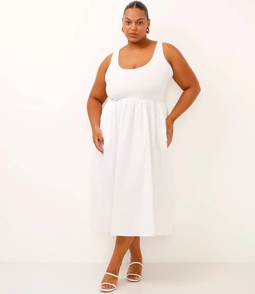 Vestido midi branco