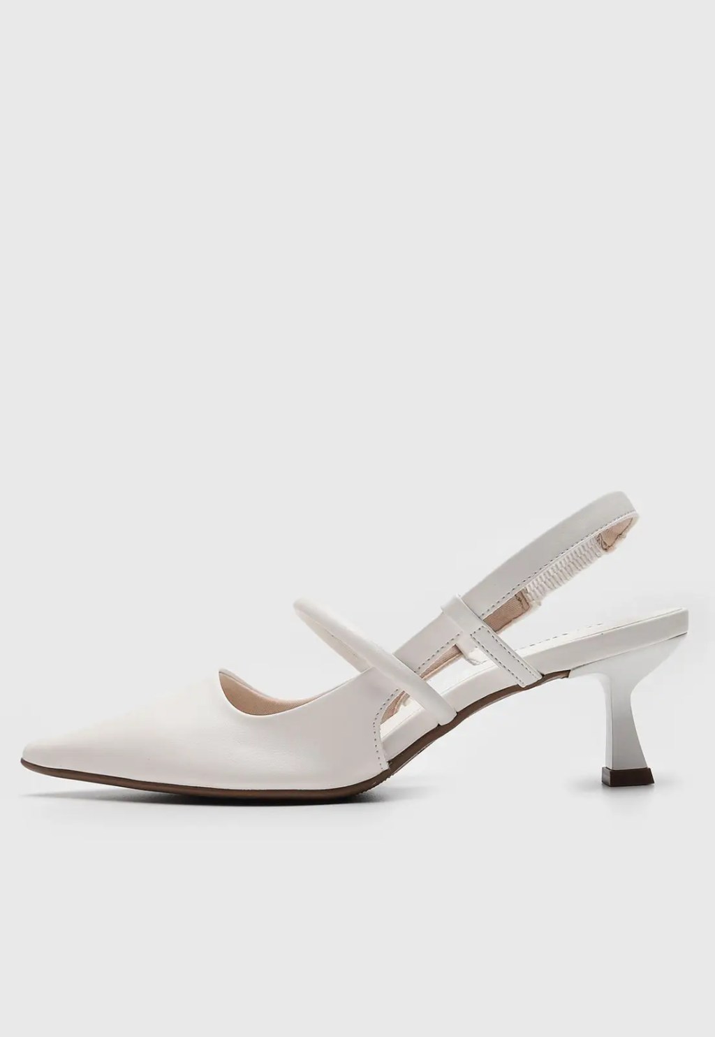 Salto branco slingback