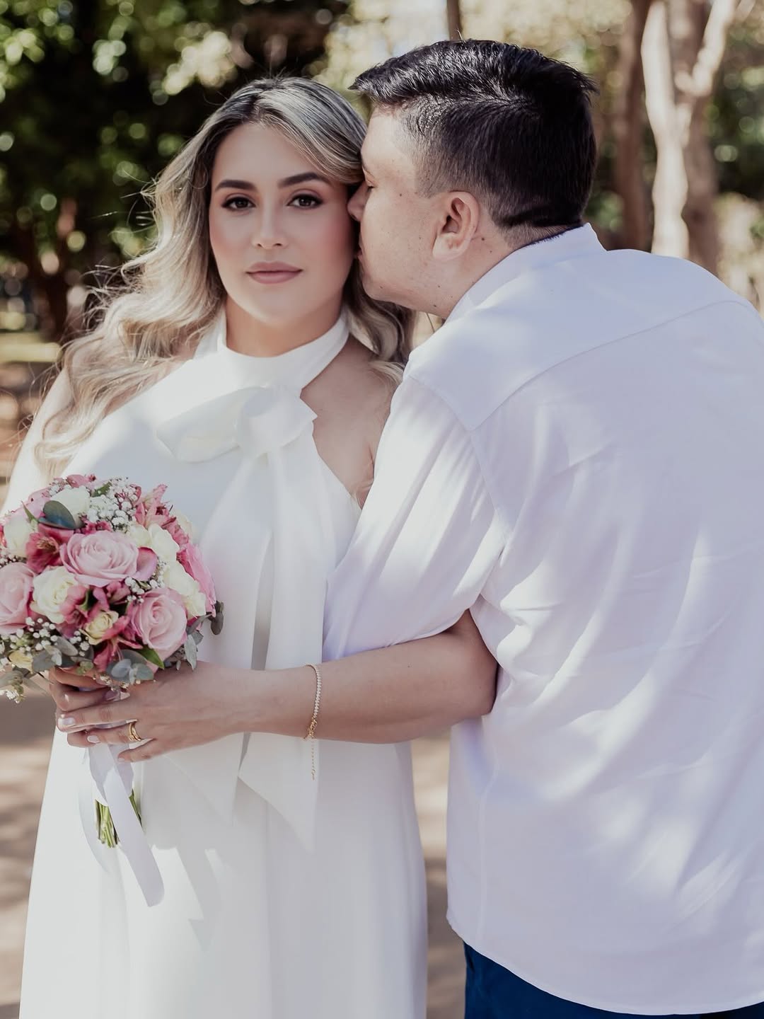 Jaqueline Rodrigues de Freitas e Jonas Lima Sales se conheceram em app de namoro crist&atilde;o