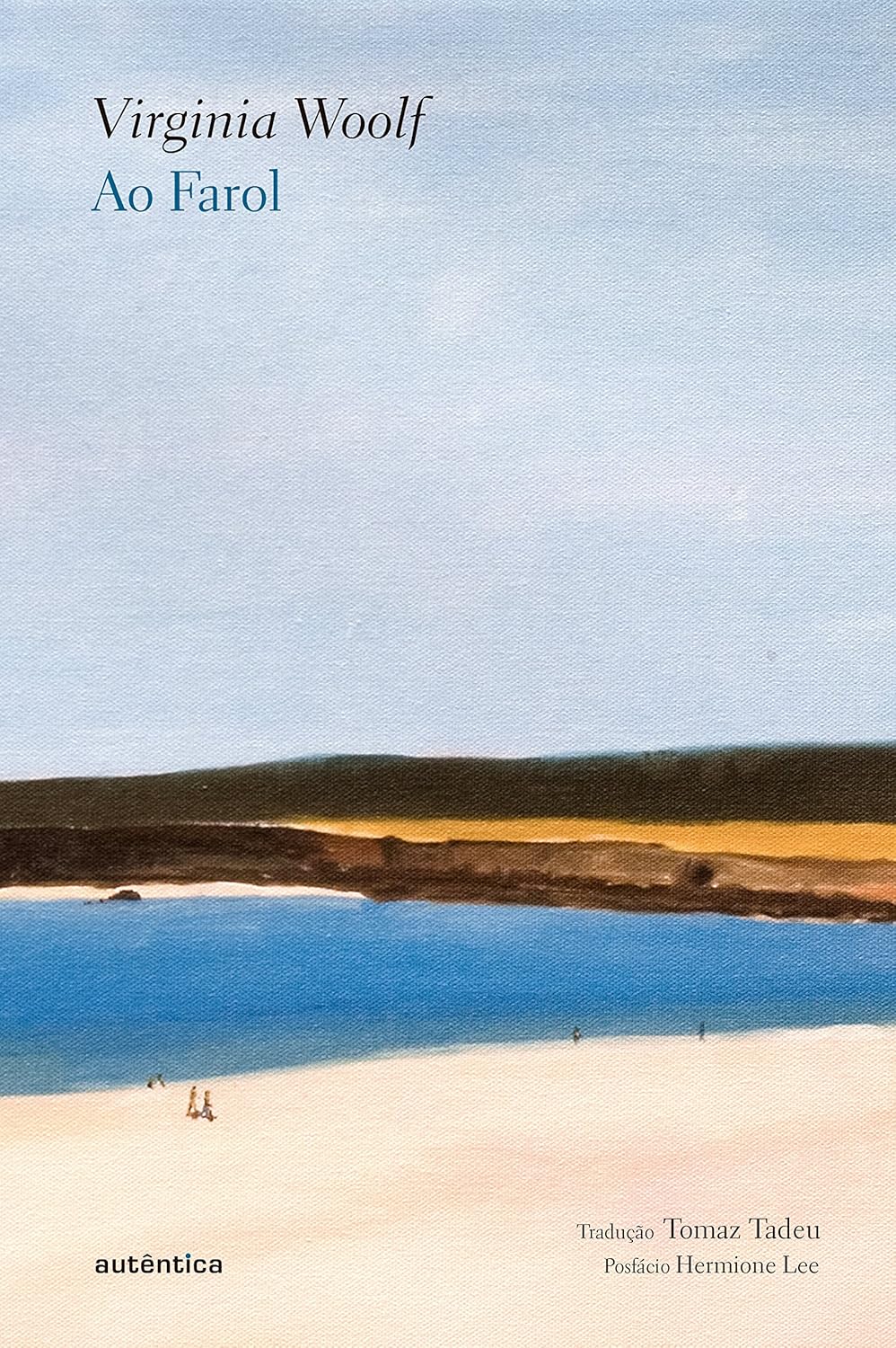 Capa do livro "Ao Farol". Mostra uma ilustração de paisagem, com céu, mar e areia. Representa um dos livros para ler antes de dormir