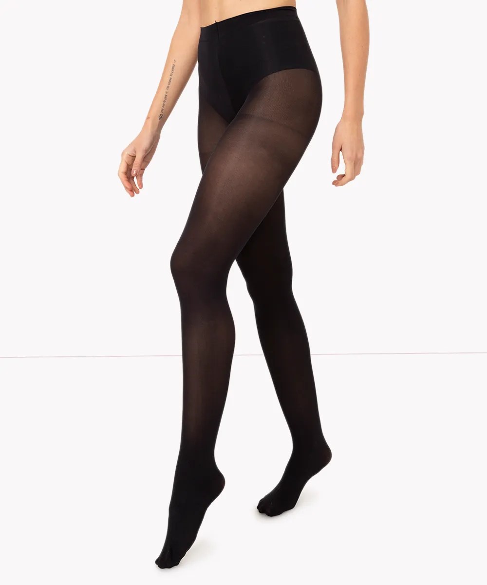 Meia-calça preta escura