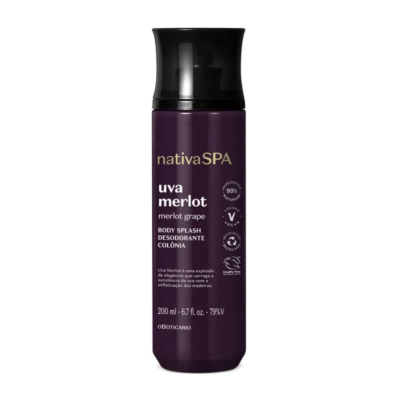 Imagem de body splash doce e de alta projeção e fixação da O boticário.