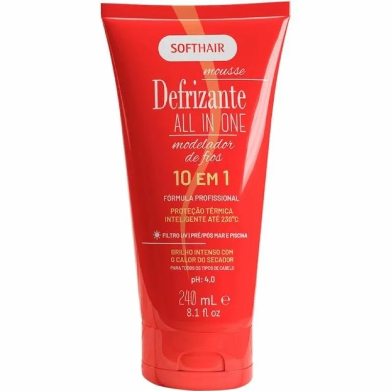 Imagem de defrizante baratinho da Soft Hair para amenizar o frizz dos cabelos.