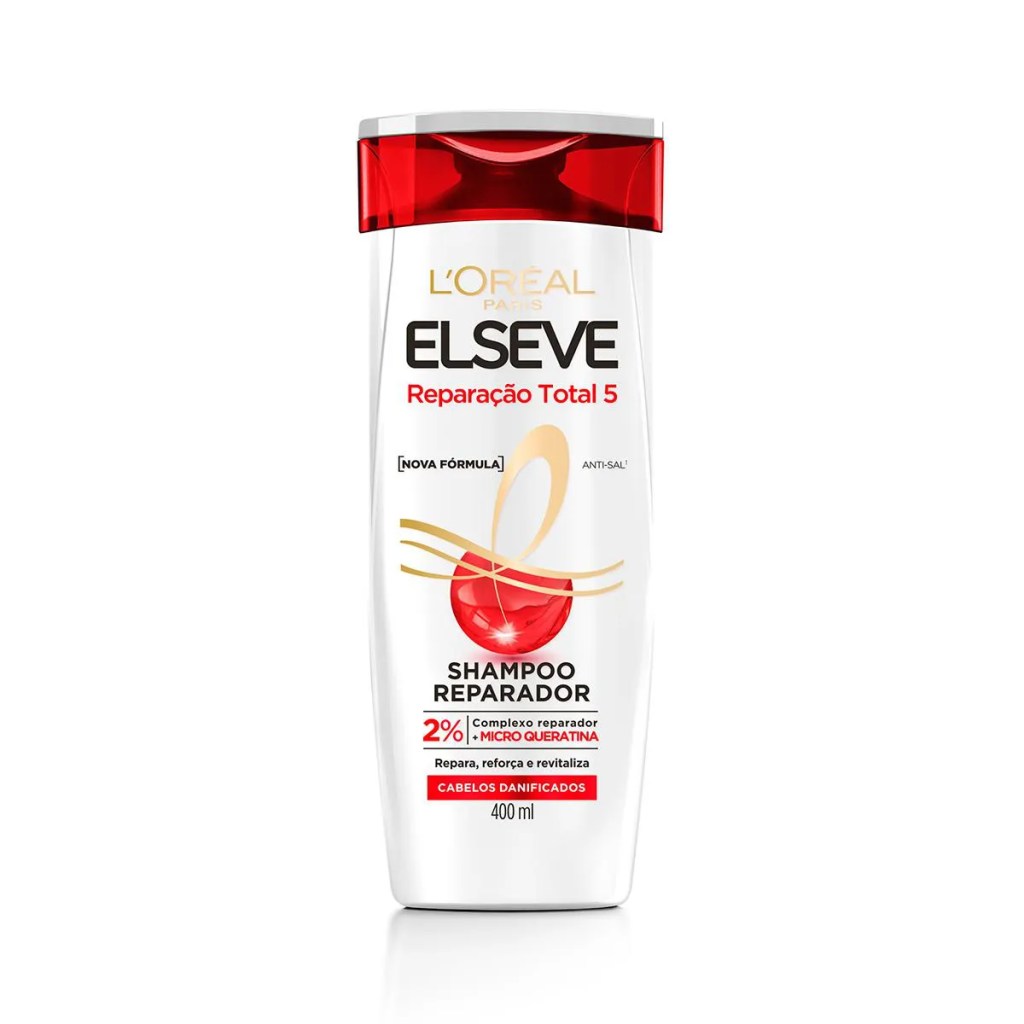 Imagem de shampoo antiqueda que fortalece e cresce os fios da Elseve.