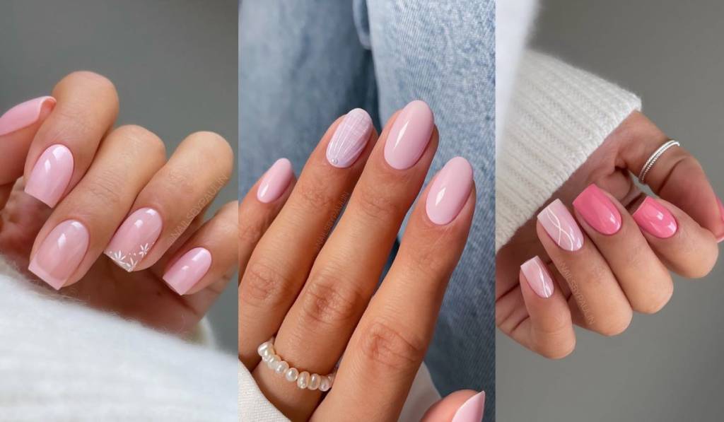 Unhas rosa e branco: 5 nail arts modernas e delicadas
